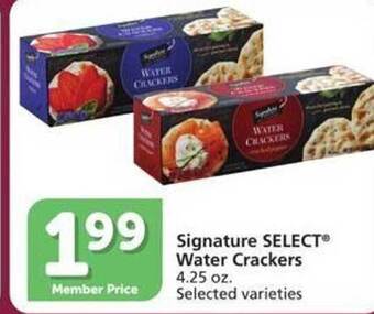 Vons Signature select water crackers offer