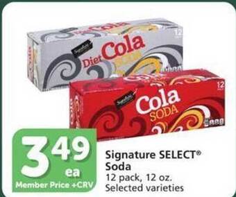 Vons Signature select soda offer