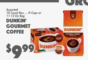 The Food Emporium Dunkin' gourmet coffee offer