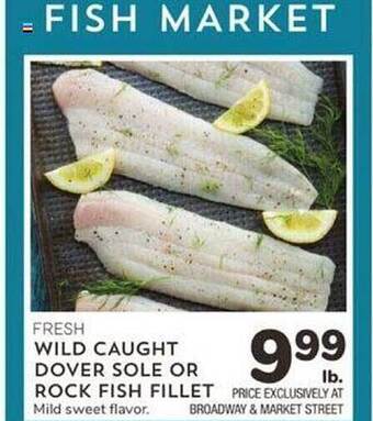 Albertsons Wild caught dover sole or rock fish fillet offer
