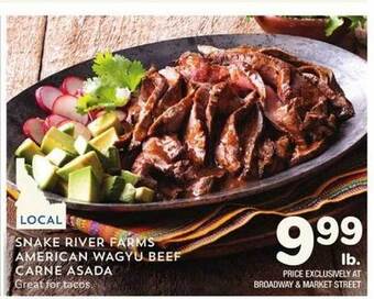 Albertsons Snake river farms american wagyu beef carne asada offer