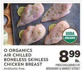 Albertsons O organics air chilled boneless skinless chicken breast offer