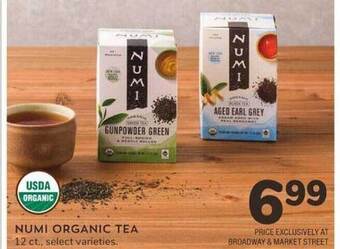 Albertsons Numi organic tea offer