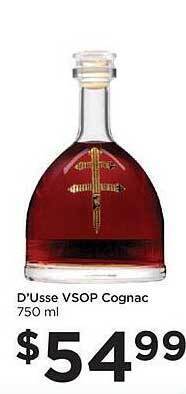 Food 4 Less D'usse vsop cognac offer