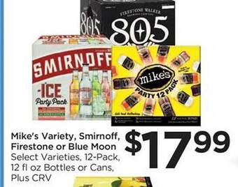 Food 4 Less Mike's variety, smirnoff, firestone or blue moon offer