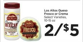 Food 4 Less Los altos queso fresco or crema offer