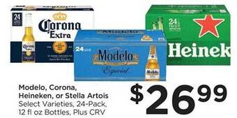 Food 4 Less Modelo, corona, heineken, or stella artois offer