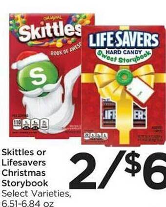 Foods Co Skittles or lifesavers christmas storybook offer