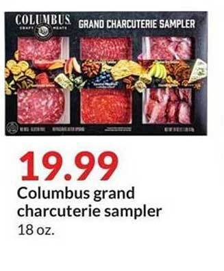 Hy-Vee Columbus grand charcuterie sampler offer