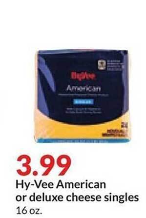 Hy-Vee Hy-vee american or deluxe cheese singles offer