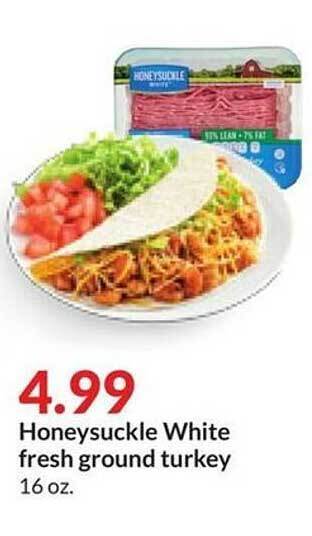 Hy-Vee Honeysuckle white fresh ground turkey offer