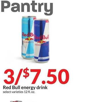 Hy-Vee Red bull energy drink select varieties offer