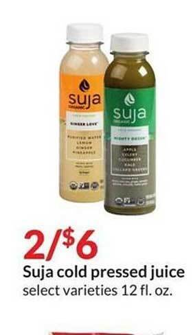 Hy-Vee Suja cold pressed juice offer