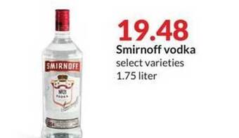 Hy-Vee Smirnoff vodka offer