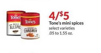 Hy-Vee Tone's mini spices offer
