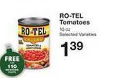 Price Chopper Ro-tel tomatoes offer
