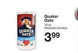 Price Chopper Quaker oats offer