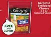Price Chopper Sargento shredded cheese offer