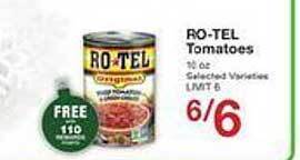 Price Chopper Ro-tel tomatoes offer