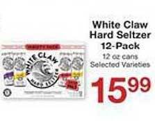 Price Chopper White claw hard seltzer offer