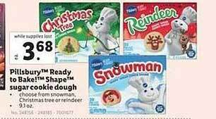 Lidl Pillsbury ready to bake! shape sugar cookie dough offer