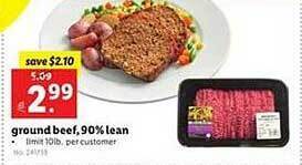 Lidl Ground beef 90% lean offer
