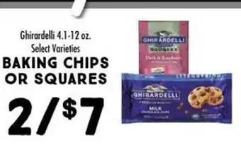 Maceys Ghirardelli baking chips or squares offer