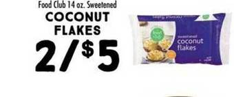 Maceys Food club coconut flakes offer