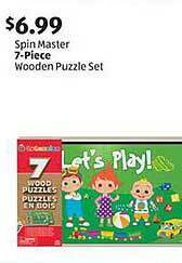 Aldi Spin master 7-piece wooden puzzle set offer