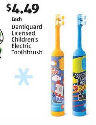 Aldi Dentiguard licensed children's electric toothbrush offer