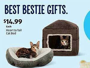 Aldi Heart to tail cat bed offer