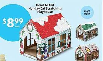Aldi Heart to tail holiday cat scratching playhouse offer