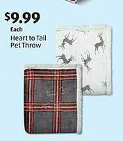 Aldi Heart to tail pet throw offer