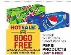 Food Lion Pepsi products offer