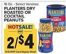 Food Lion Planters dry roasted or cocktail peanuts offer