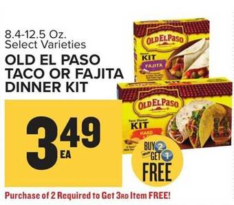 Food Lion Old el paso taco or fajita dinner kit offer