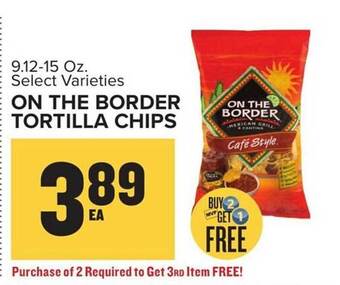 Food Lion On the border tortilla chips offer