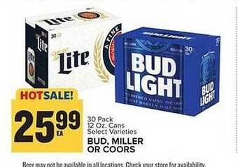 Food Lion Bud, miller or coors offer