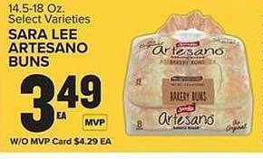 Food Lion Sara lee artesano buns offer