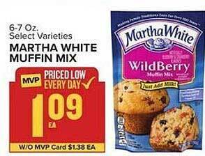 Food Lion Martha white muffin mix offer