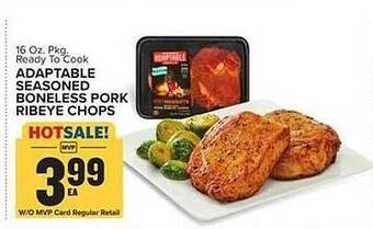 Food Lion Adaptable seasoned boneless pork ribeye chops offer