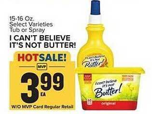 Food Lion I can't believe it's not butter! offer