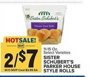 Food Lion Sister schubert's parker house style rolls offer