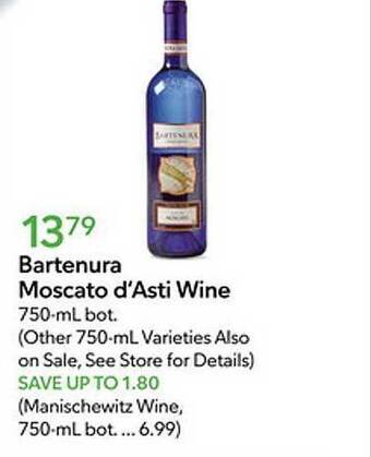 Publix Bartenura moscato d'asti wine offer