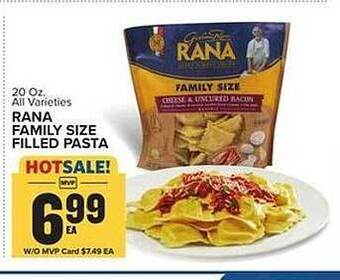 Food Lion Rana family size filled pasta offer