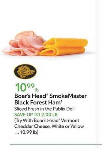 Publix Boar's head smokemaster black forest ham offer