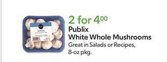 Publix Publix white whole mushrooms offer