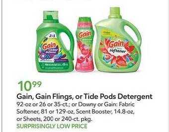 Publix Gain, gain flings, or tide pods detergent offer