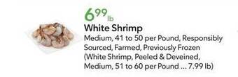 Publix White shrimp offer
