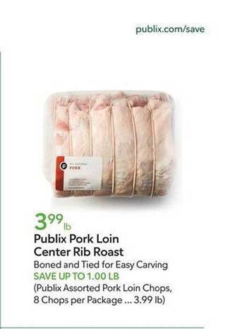 Publix Publix pork loin center rib roast offer